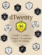 dTwenty polyhedral dice fonts