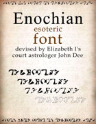Enochian esoteric font