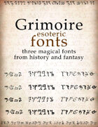 Grimoire esoteric fonts