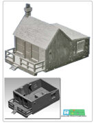 Old wooden shop for 3d printing (STL File)
