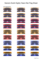 Flag Sheet: Generic Dutch 80 Years War Flags