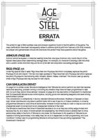 Age of Steel errata