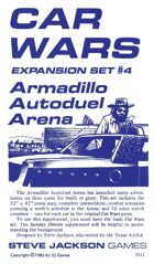 Car Wars Expansion Set 4 - Armadillo Autoduel Arena