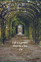 Liz Hugs Garden Haiku Poster