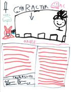 Hand Drawn Character Sheet for Classic Fantasy Games