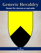 Generic Heraldry: Heater Per chevron or and sable