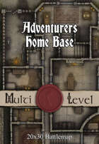 30x20 Multi-Level Battlemap - Adventurers Home Base | Seafoot Games