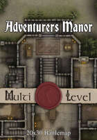 30x20 Multi-Level Battlemap - Adventurers Manor | Seafoot Games