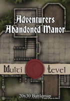 30x20 Multi-Level Battlemap - Adventurers Abandoned Manor