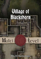 30x20 Multi-Level Battlemap - Village of Blackthorn