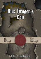 60x20 Battlemap - Blue Dragon’s Lair