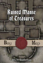 40x30 Battlemap - Ruined Manse of Treasures