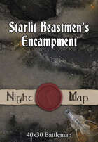 40x30 Battlemap - Starlit Beastmen’s Encampment