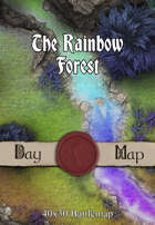 40x30 Battlemap - The Rainbow Forest