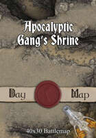 40x30 Battlemap - Apocalyptic Gang’s Shrine