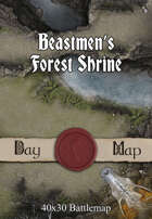 40x30 Battlemap - Beastmen’s Forest Shrine