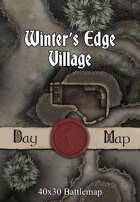 40x30 Battlemap - Winter’s Edge Village
