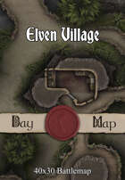 40x30 Battlemap - Elven Village