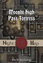 40x30 Battlemap - Moonlit High Pass Fortress