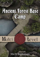 30x20 Multi-Level Battlemap - Ancient Forest Base Camp