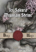 40x30 Battlemap - Icy Sakura Mountain Shrine