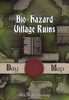 40x30 Battlemap - Bio-Hazard Village Ruins