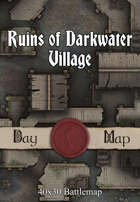 40x30 Battlemap - Ruins of Darkwater Village