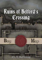40x30 Multi-Level Battlemap - Ruins of Belford’s Crossing