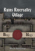 40x30 Multi-Level Battlemap - Ruins Rivervalley Village