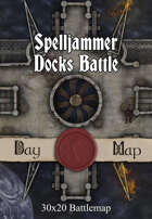 30x20 Battlemap - Spelljammer Docks Battle