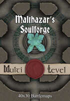 40x30 Multi-Level Battlemap - Malthazar’s Soulforge