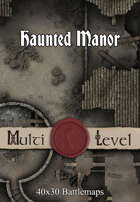 40x30 Multi-Level Battlemap - Haunted Manor
