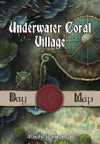 40x30 Battlemap - Underwater Coral Village