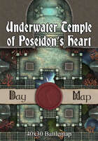 40x30 Battlemap - Underwater Temple of Poseidon’s Heart