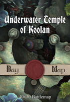 40x30 Battlemap - Underwater Temple of Koolan