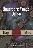 40x30 Battlemap - Underdark Fungal Village