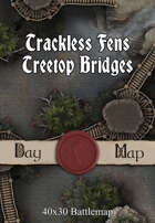 40x30 Battlemap - Trackless Fens Treetop Bridges