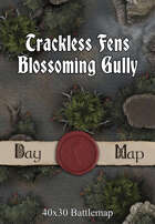 40x30 Battlemap - Trackless Fens Blossoming Gully