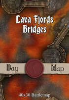 40x30 Battlemap - Lava Fjords Bridges