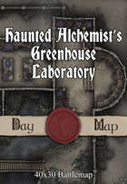40x30 Battlemap - Haunted Alchemist’s Greenhouse Laboratory