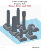 28mm Print and play Alternative weapons for the 4-Rad sturmwagen 3D .STL files