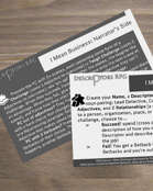DeScriptors: I Mean Business - Relationship Drama on a Business Card