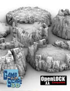 Buttes with cave options