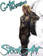 Basic Fantasy Stock Art - Rogue #2 (elf three-quarter body)
