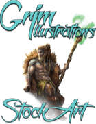 Basic Fantasy Stock Art - Druid #1 (seated)