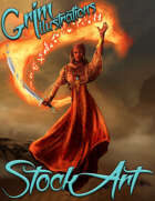 Basic Fantasy Stock Art - Flame Dervish