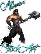 Basic Fantasy Stock Art - Barbarian #2 (three-quarter body)