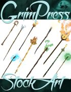 Magical Items Stock Art - Staff Pack #1