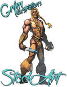 Basic Fantasy Stock Art - Warrior #1 (human)