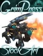 Basic Science Fiction Stock Art - Large Mech #1